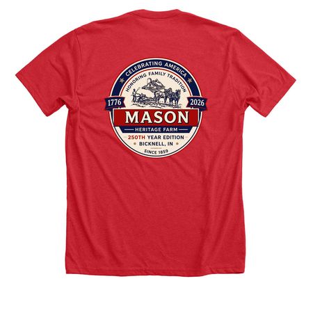 Mason's Heritage Farm 250th Edition, a Heather Red Premium Unisex Tee