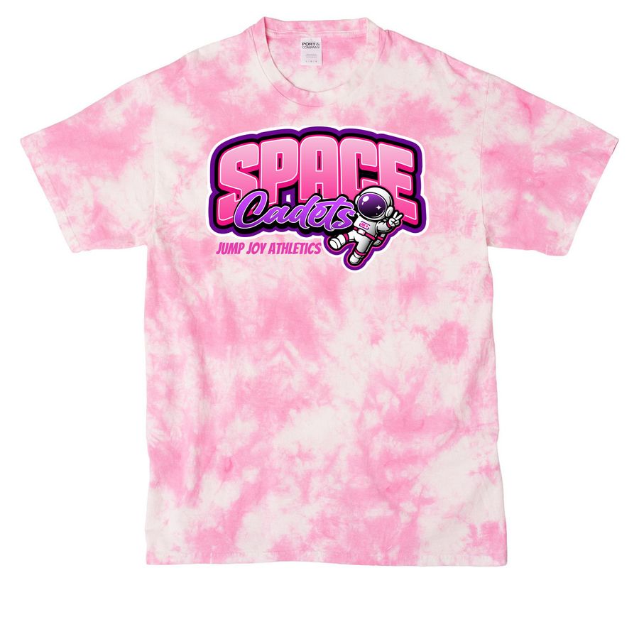 Space Cadets T-Shirt, a Bright Pink Crystal Tie Dye Tee