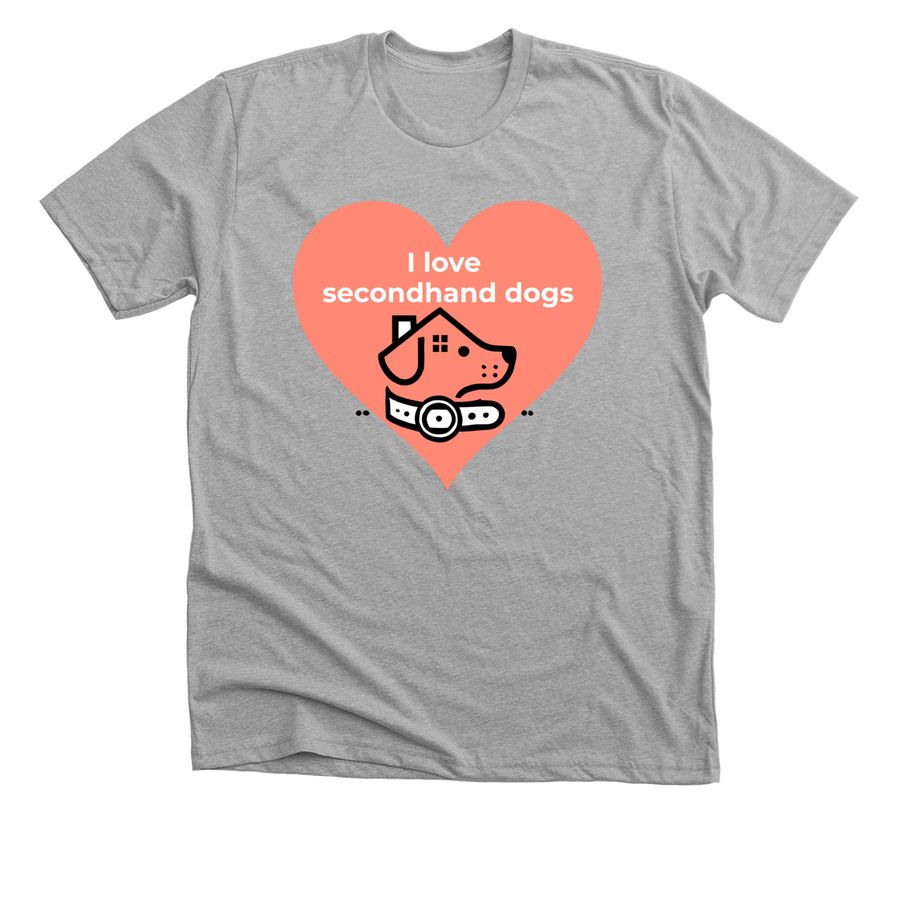 Senior small dog non profit rescue fundraiser, a Athletic Heather Premium Unisex Tee
