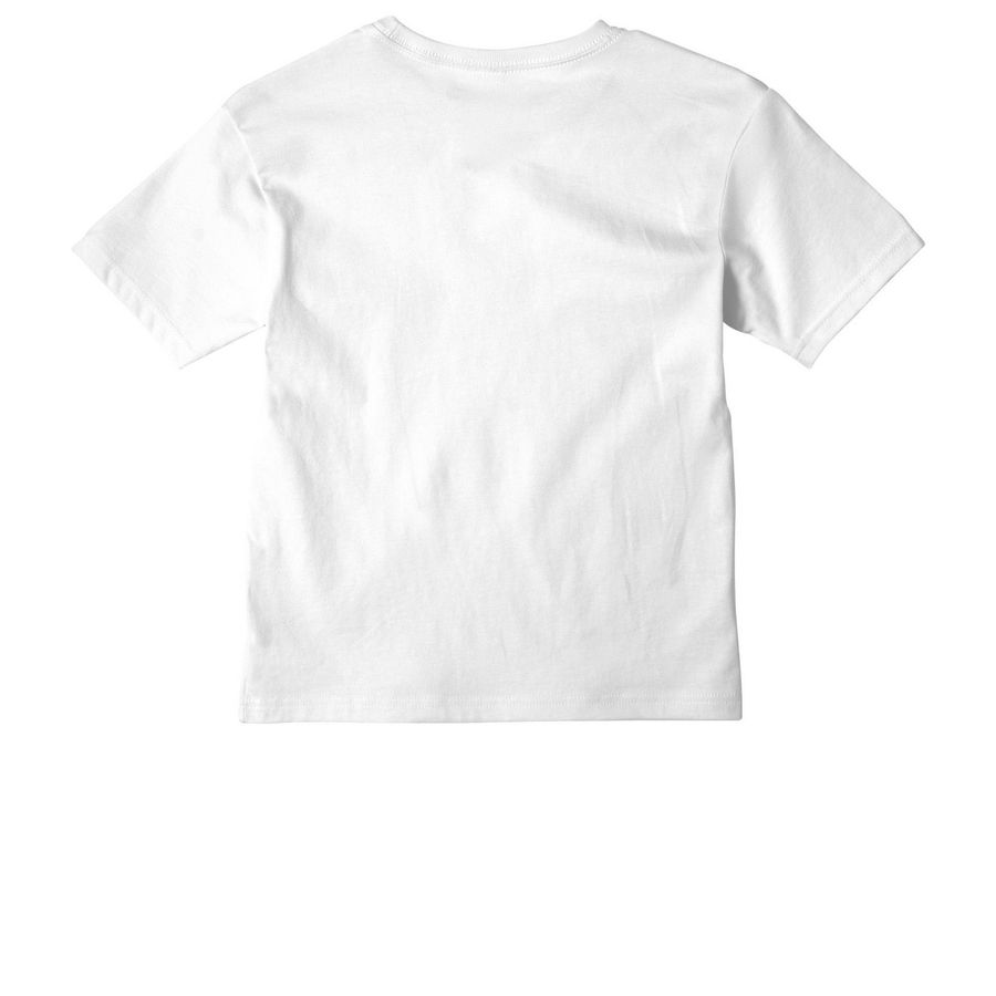 Wilder, a White Youth Heavyweight Tee (back-view)