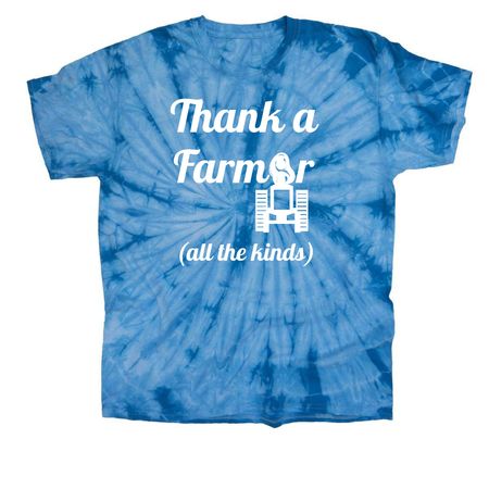 OhmS Farmer Fund, a Baby Blue Classic Tie Dye Tee