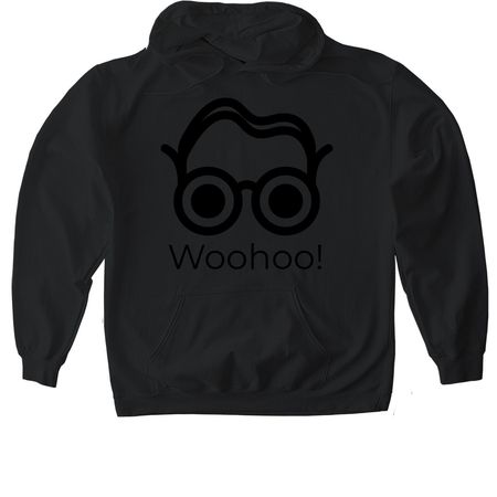 Woohoo!, a Black Gildan Softstyle Pullover Hoodie