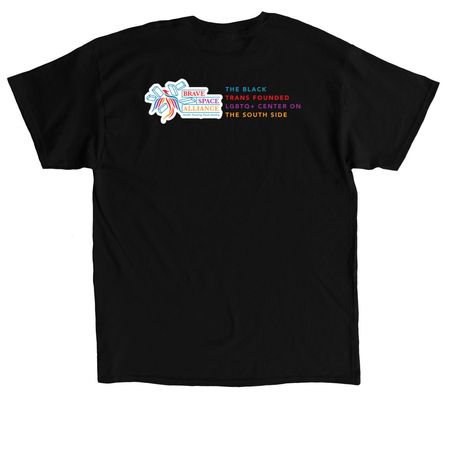 Joy is Resistance Tee, a Black Classic Unisex Tee (back-view)