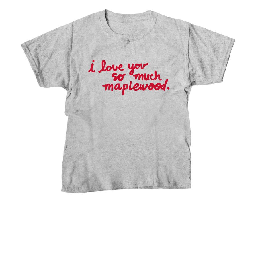 I Love You So Much in Red ? Youth Tee, a Sport Grey Youth Unisex Tee