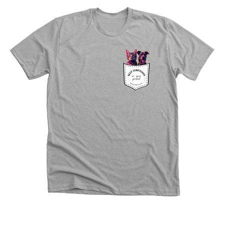 Keep Compassion in Your Pocket, a Athletic Heather Premium Unisex Tee