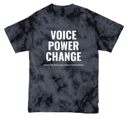 Crystal Tie Dye Voice Power Change, a Black Crystal Tie Dye Tee