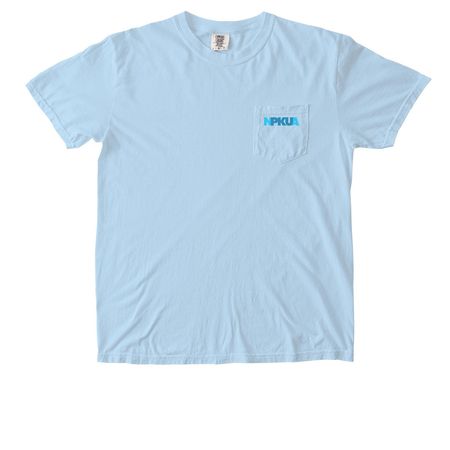 NPKUA Adult Pocket Logo T-Shirts, a Chambray Comfort Colors Pocket Tee