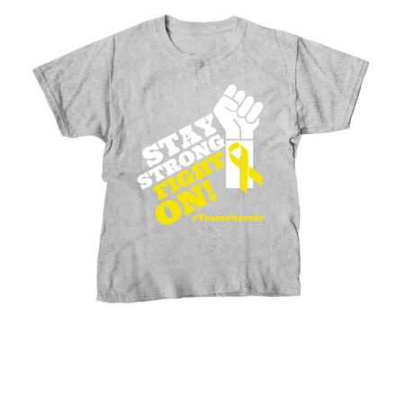 Stay Strong, Fight On!!, a Sport Grey Youth Unisex Tee