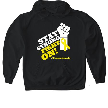 Stay Strong, Fight On!!, a Black Gildan Softstyle Pullover Hoodie