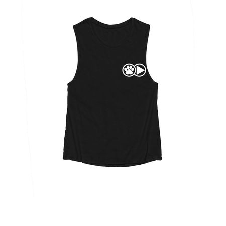 Paws Play Merch, a Black Women's Muscle Tank