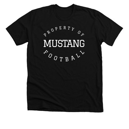 MUSTANG FOOTBALL, a Solid Black Blend Premium Unisex Tee