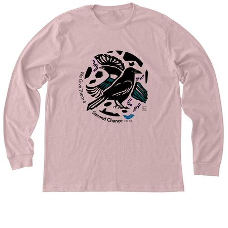 We Give Them a Second Chance, a Heather Pink Gravel Premium Long Sleeve Tee