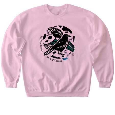We Give Them a Second Chance, a Light Pink Softstyle Crewneck Sweatshirt