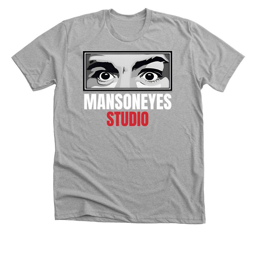 MANSONEYES Studio Classic Logo, a Athletic Heather Premium Unisex Tee