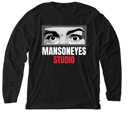 MANSONEYES Studio Classic Logo, a Solid Black Blend Premium Long Sleeve Tee
