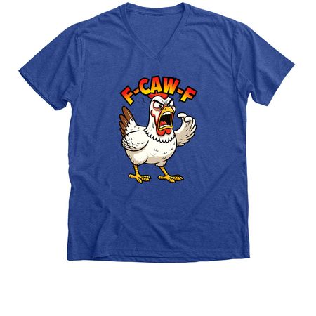 Fuck OFF, a Heather True Royal Premium V-Neck Tee