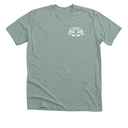 Tops, a Heather Sage Premium Unisex Tee