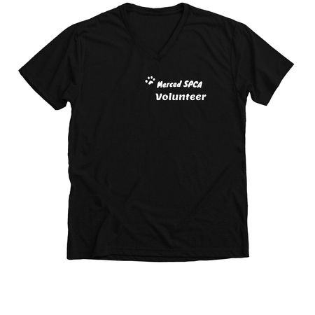 Merced SPCA Volunteer Collection, a Solid Black Blend Premium V-Neck Tee