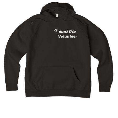 Merced SPCA Volunteer Collection, a Deep Black Allmade Organic CVC Pullover Hoodie