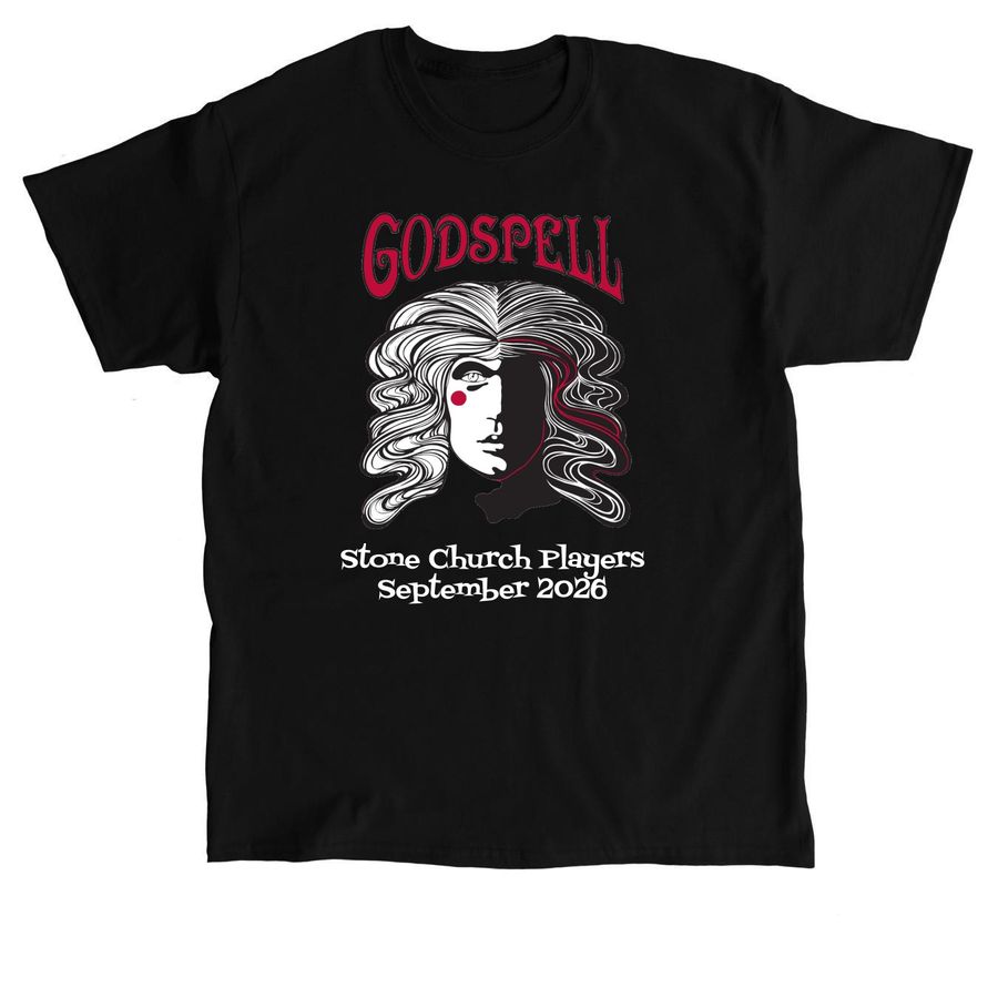 Godspell Design 2, a Black Classic Unisex Tee
