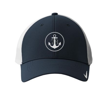 Classic 78 Hat, a Navy/ White Printed Nike Dri-FIT Legacy Performance Cap