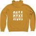 Bookmaking for the People, a Heather Mustard Zip Up Hoodie (back-view)