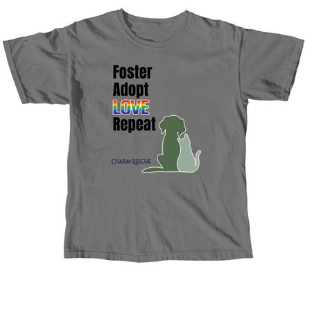 Foster Adopt ?, a Grey Comfort Colors Unisex Tee