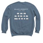 Blair's Terminal Velocity&nbsp;&nbsp;, a Indigo Crewneck Sweatshirt (back-view)