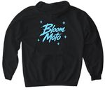 Bloom Moto Logo Tee, a Black Gildan Softstyle Pullover Hoodie (back-view)