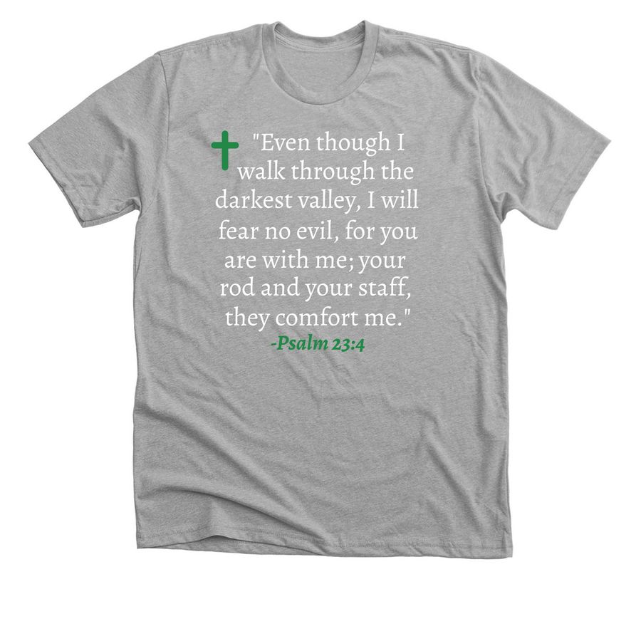 Support For Susie-Psalm23, a Athletic Heather Premium Unisex Tee