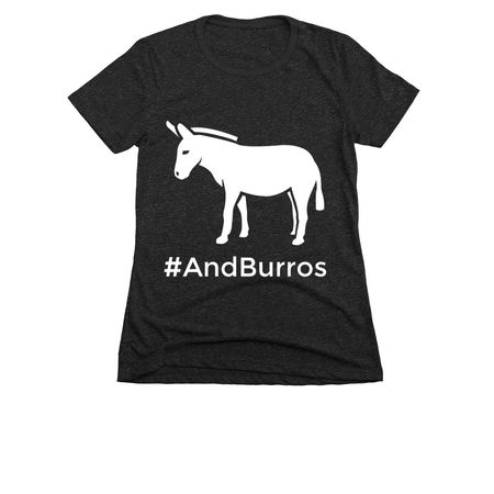 #AndBurros, a Charcoal Women's Slim Fit Tee