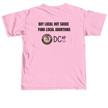Female Rage x DCAF Tee 2026, a Blossom Comfort Colors Unisex Tee (back-view)