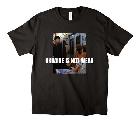 Ukraine Is Not Weak, a Black Unisex Heavyweight Tee
