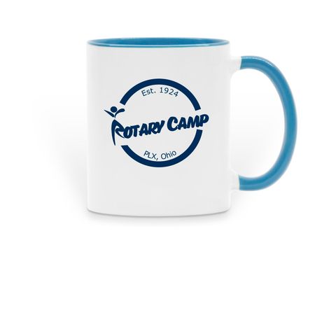 Mugs, a Light Blue Two-Tone Ceramic Mug