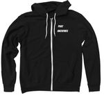 Siren Zip-up Hoodie, a Black Zip Up Hoodie (back-view)
