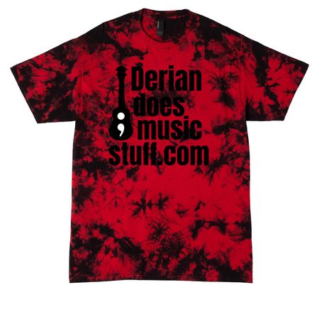 Tie Dye Tees, a Black/ Red Crystal Tie Dye Tee
