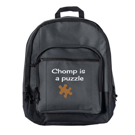 chomp is a puzzle, a Dark Charcoal Everyday Backpack