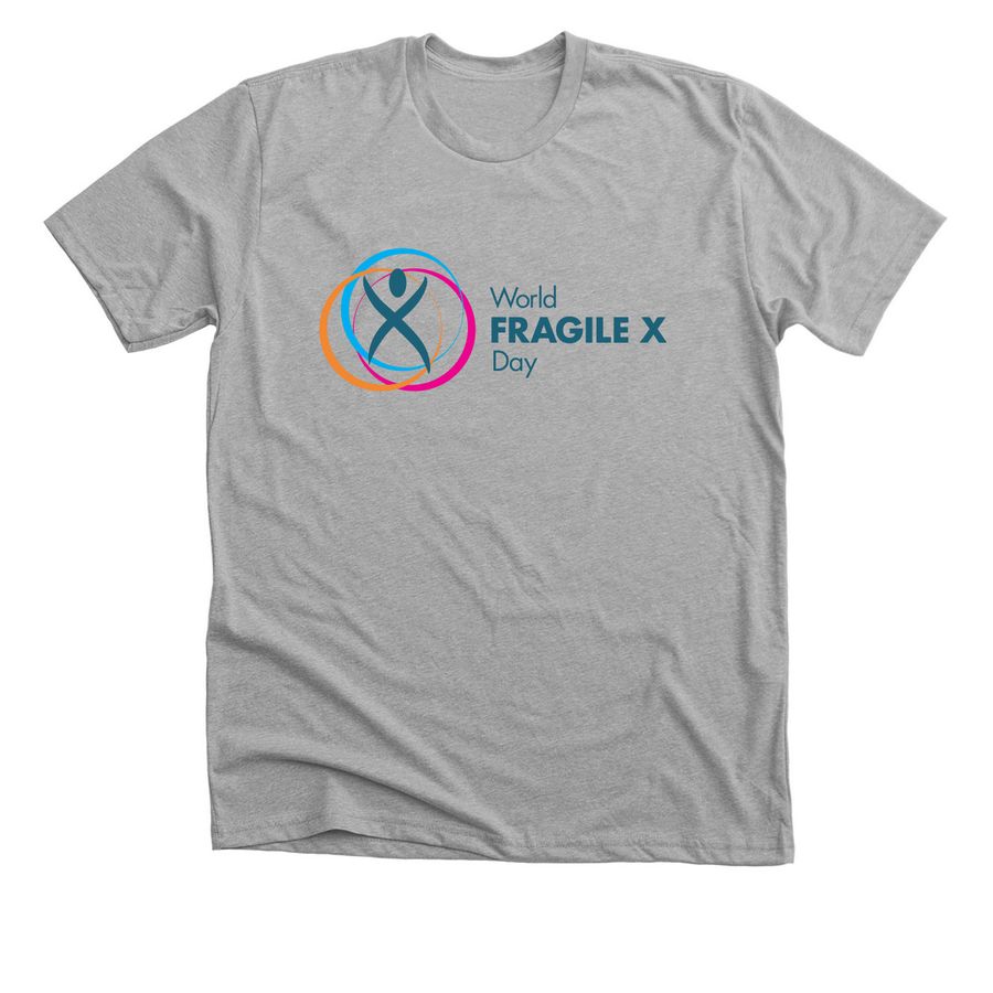 *2026 World Fragile X Day Color, a Athletic Heather Premium Unisex Tee