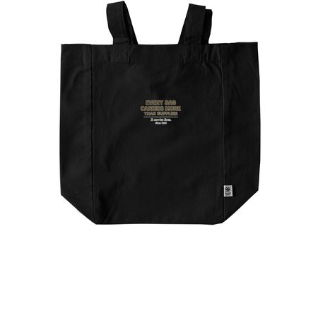 Weight of Legacy tote bags, a Black Recycled Cotton Tote Bag