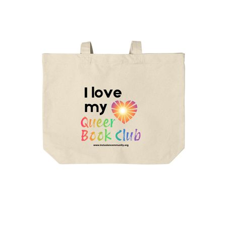 I love my Queer Book Club, a Natural Cotton Canvas Tote Bag