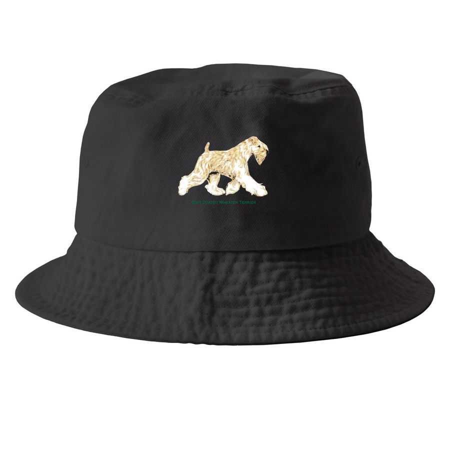 SCWTCA Printed Running Wheaten Logo, a Black Printed Bucket Hat