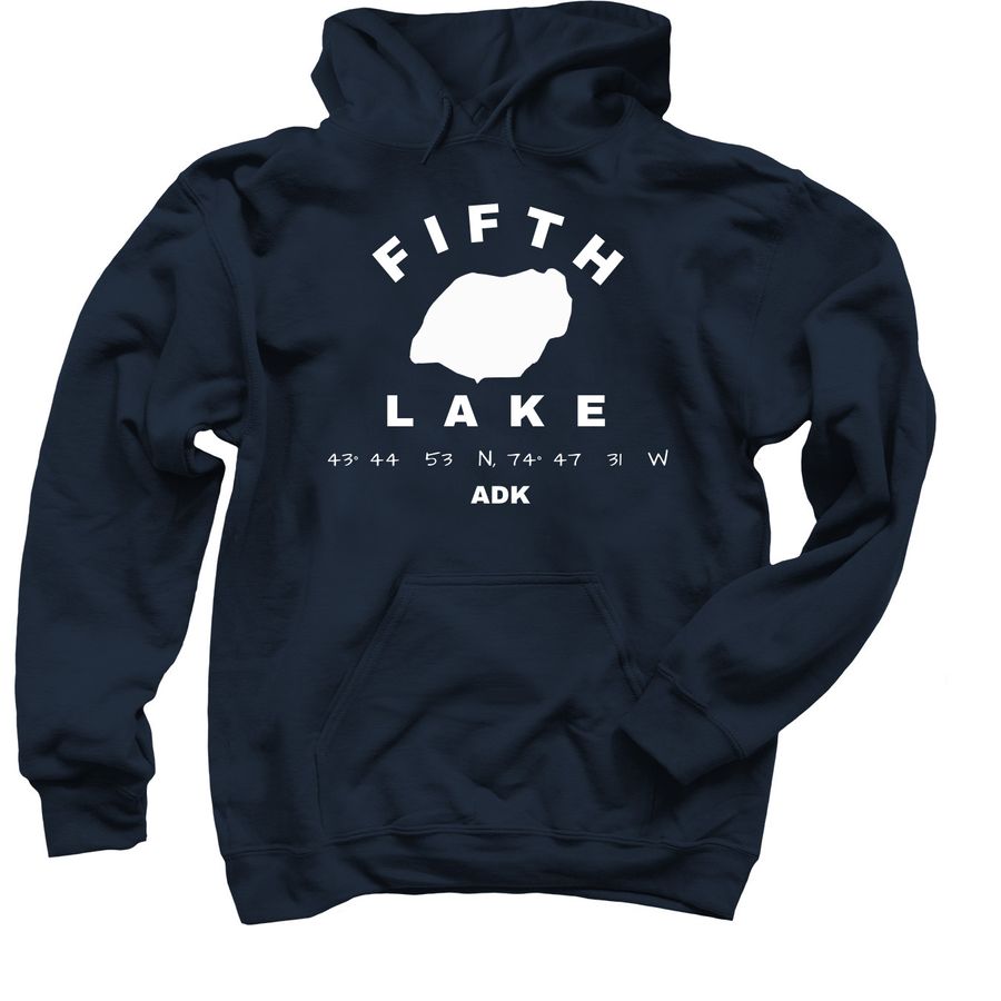 5th Lake Graphic, a Navy Pullover Hoodie