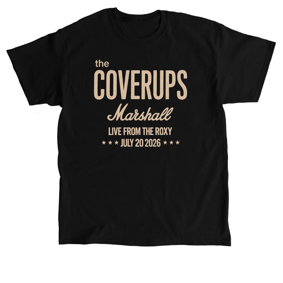 The Coverups Tour Merch, a Black Classic Unisex Tee