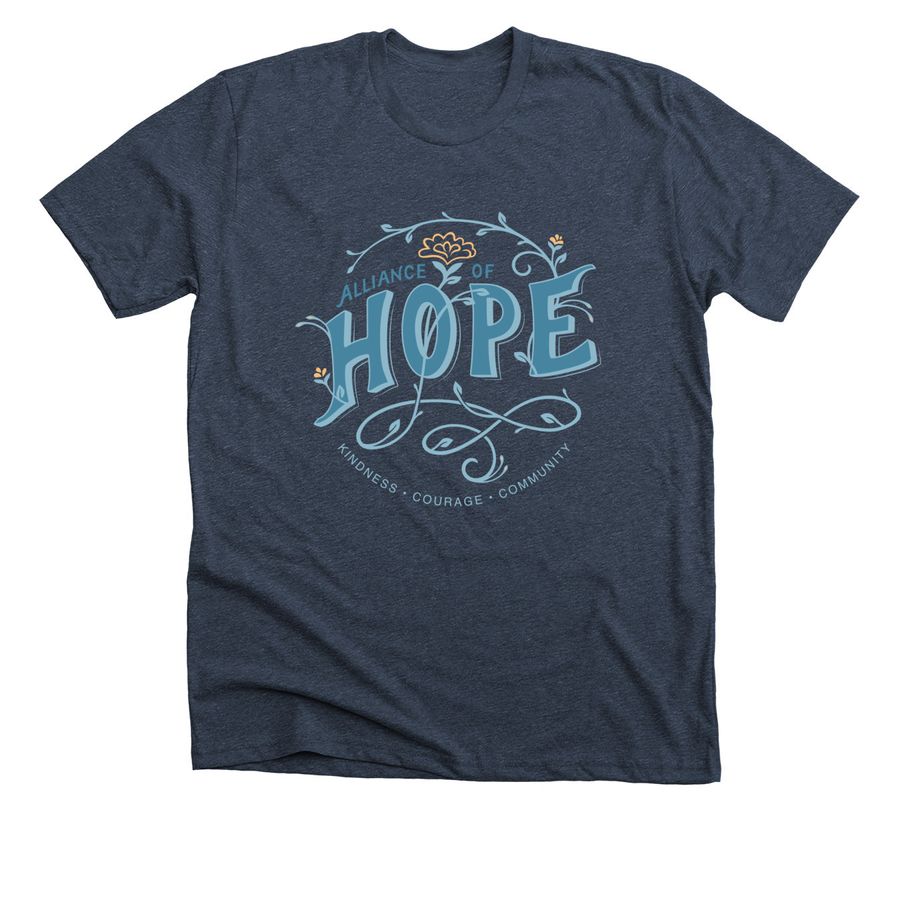 Hope T-Shirt, a Heather Midnight Navy Premium Unisex Tee