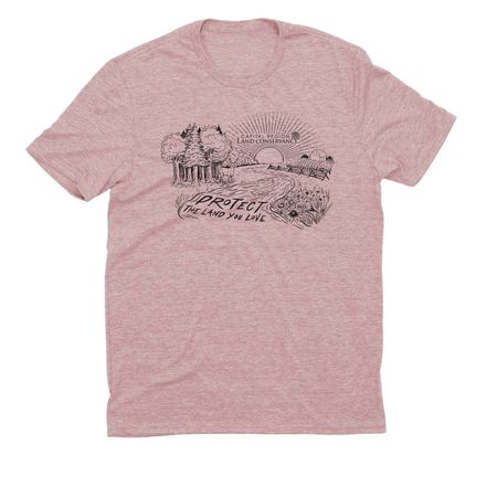 Protect the Land You Love - Black design, a Vintage Rose Allmade Eco Triblend Unisex Tee