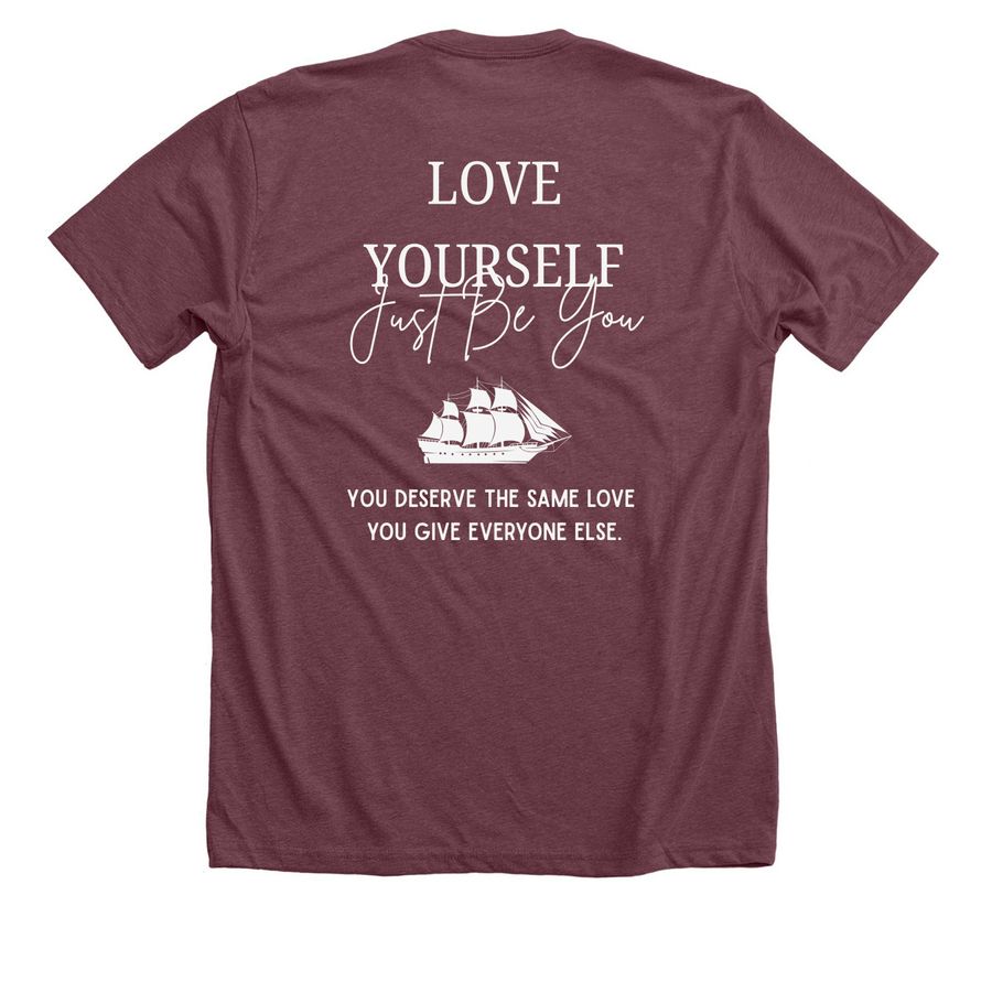 Strong Minds, Strong Clippers, a Heather Maroon Premium Unisex Tee (back-view)
