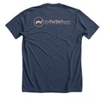 Hermann's Sermon, a Heather Navy Premium Unisex Tee (back-view)