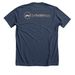 Hermann's Sermon, a Heather Navy Premium Unisex Tee (back-view)