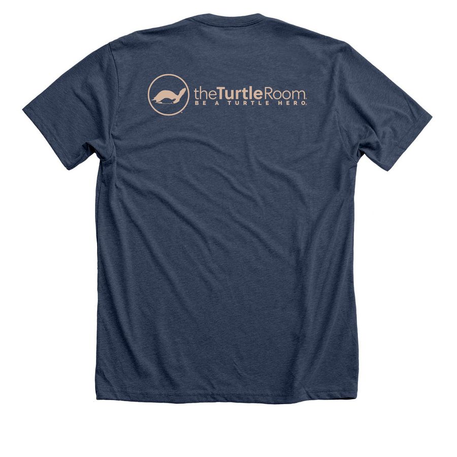 Hermann's Sermon, a Heather Navy Premium Unisex Tee (back-view)