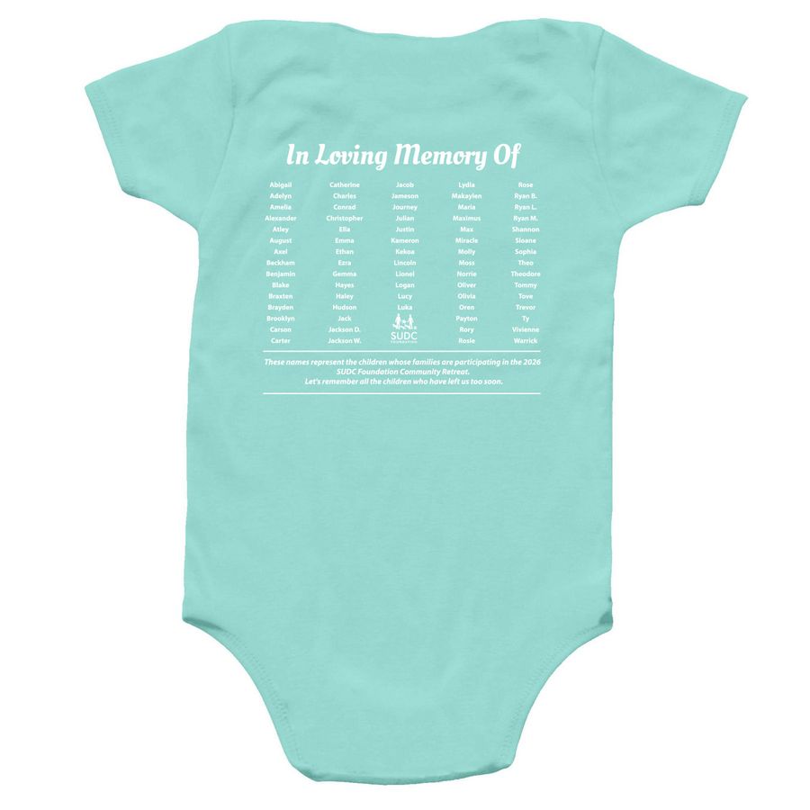 2026 Community Retreat Baby Onesie, a Chill Infant Onesie (back-view)